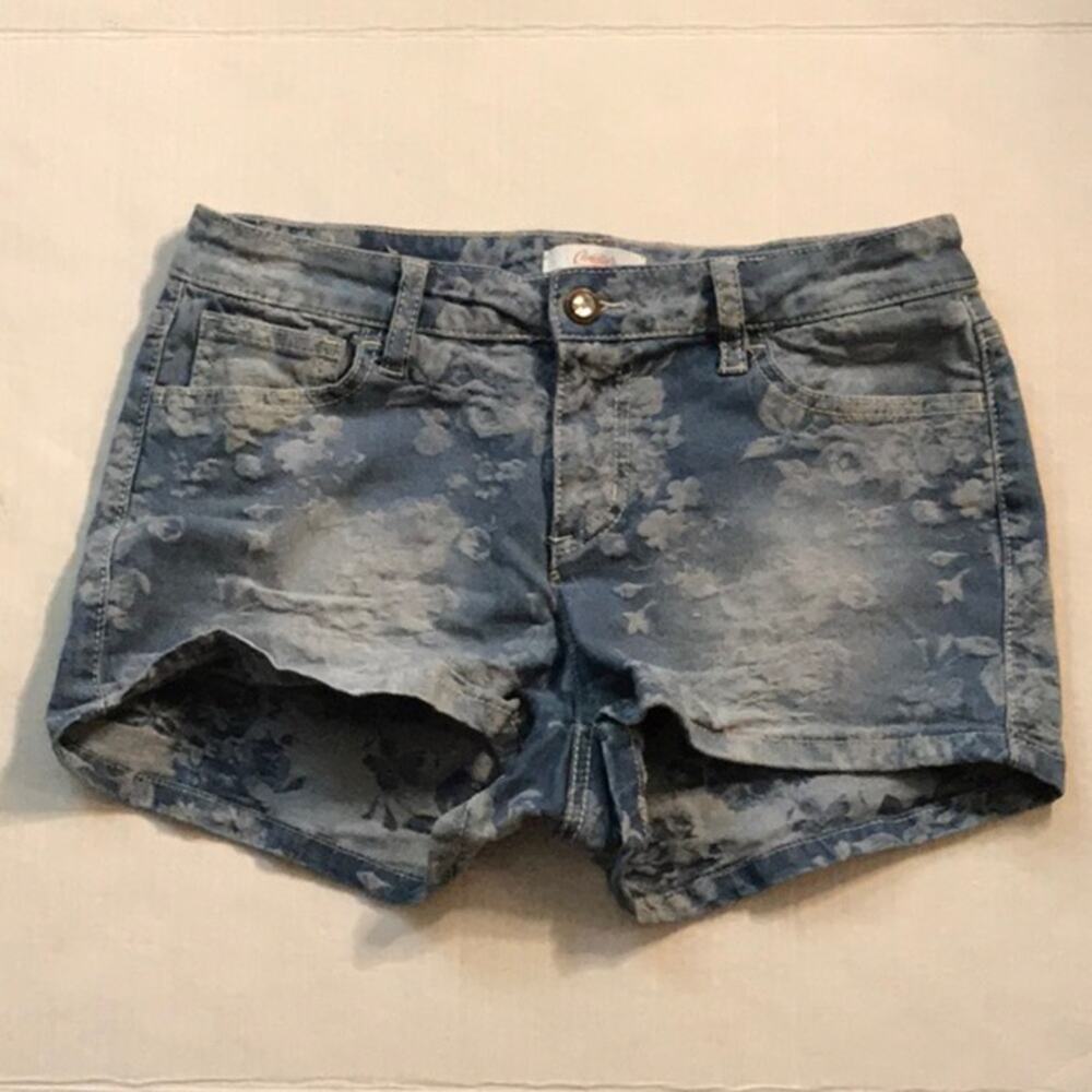 Candies Floral Jacquard Denim Short 7 Juniors Summer Festival Hippie Jorts Print